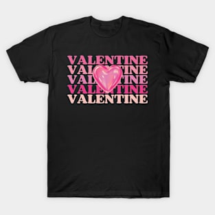 VALENTINE with pink heart T-Shirt